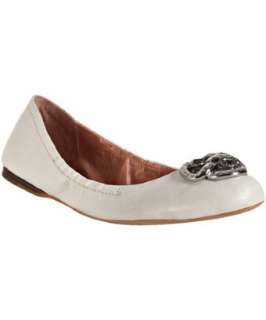 Vince Camuto ivory leather Prettie jeweled flats   