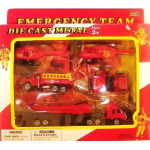    Emergency Team Die Cast Metal Playset 6pc Industrial & Scientific