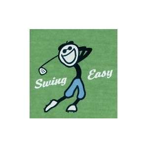 Life Is Good Mens Crusher Short Sleeve T shirts: Swing Easy on Emerald 