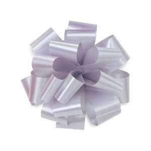 Set of 20 SILVER Pom Pom, Pull Bows, 5 Wide Satin for Gifts, Packages 