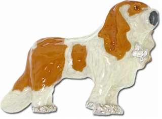Cute COCKER SPANIEL DOG Rhinestone Brooch Pin NEW  