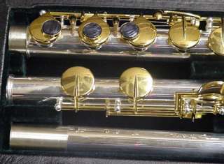   Gold keys Alto Flute has 2 heads + Selmer flute maintenance kit  