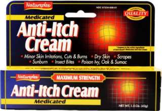 Medicated Anti Itch Cream For Poison Ivy Oak Sumac Sunburn Insect Bite 