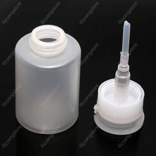 Liquid Container Bottle Pump Dispenser Nail Art Tip Cleaner Bottle 
