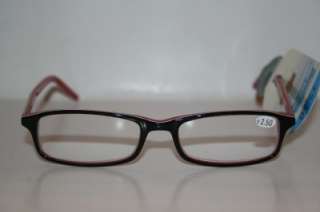 Black Red White Reading Glasses Readers Eyeglasses 2.50  
