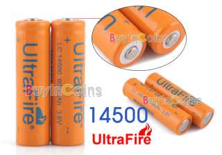   UltraFire 14500 AA 3.6V 900mAh Rechargeable Lithium Battery #2 Orange