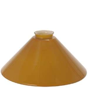   Century Style Amber Cased Glass slant Shade for hanging light  