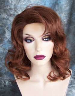 Wigs Auburn Red with Lighter tips Shoulder Length Wig US Seller  
