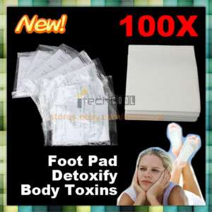 100 pcs Detox Detoxify Foot Adhesive Pad Patch Toxins  