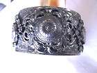 VINTAGE CHUCKY WIDE SILVER PLATED ORNATE SYTLE DESIGNED BANGLE 