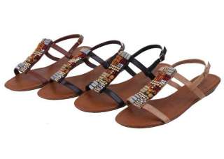 Womens Roman Gladiator Sandals Flats Shoes Black,Tan,Camel,Brown 
