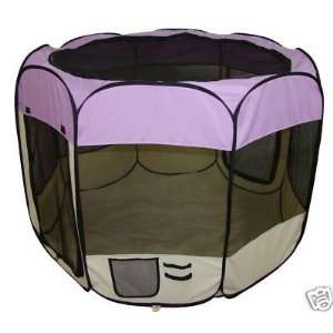    Purple Pet Tent Exercise Pen Playpen Dog Crate S