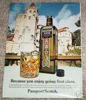 1980 ad Passport Scotch Whisky whiskey Estoril Portugal  