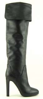 SERGIO ROSSI A1250 Black Womens Over the Knee Boots 37  