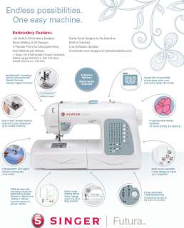 Singer Futura XL 400 Sewing & Embroidery Machine New  