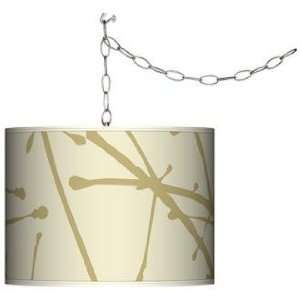  Calligraphy Tree Birch Plug In Swag Chandelier