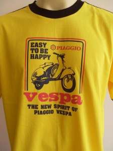 Scooter Vespa Men T Shirt Tank Yellow Singlet Vest XL #VP002  