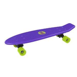   Fizz Skateboard with Green Wheels (Medium, Purple)
