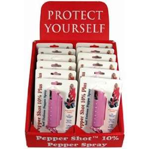 5oz Pepper Shot 10% Plus Self Defense Pepper Spray Red Hard Case 12 