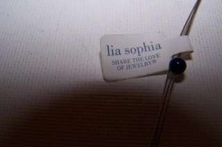Lia Sophia Baja multi strand w blue pendant Necklace NWT 16 19 
