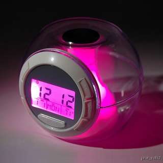   LED 7 Color Nature Sound Temperature Countdown Timer Music Alarm Clock