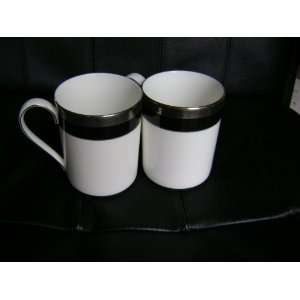 Ralph Lauren Hewitt Black Set of Two Coffee/tea Mug New