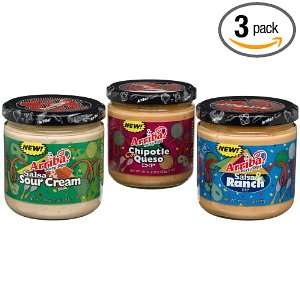 Arriba Party Dips Variety Pack (Chipotle Con Queso, Salsa & Ranch 
