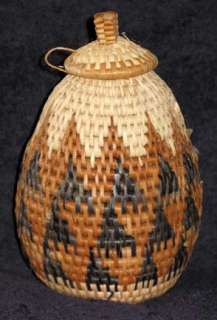 Unusual Open Triangle African Zulu Herb Storage Basket  