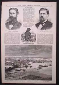 1881 FLOOD COUNCIL BLUFFS, IOWA, MISSOURI RIVER  
