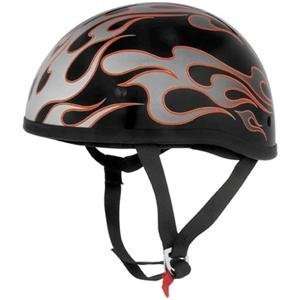  Skid Lid Original Helmet   Small/Red Flame: Automotive