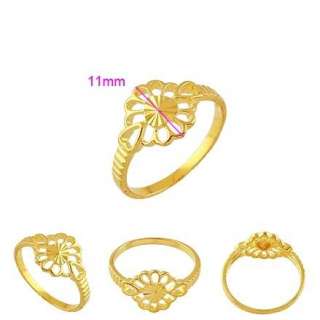 18K Real Gold Filled Lovely Gift Sun Flower Ring 7# 8#  