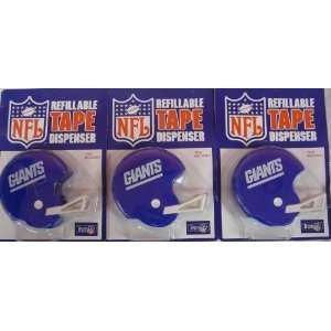   Pack New York Giants NFL Tape Dispenser Helmets