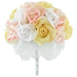   , White Silk Rose Hand Tie (2 Dozen Roses)   Bridal Wedding Bouquet