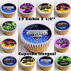 Monster Jam Truck 2.25 Edible Image Cup Cake Topper 12.​