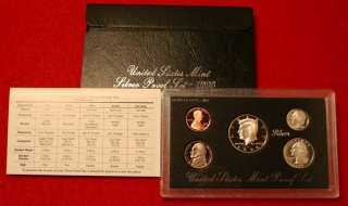 1996 US Mint SILVER Proof Set W/ Original Box + COA   GENUINE US MINT 