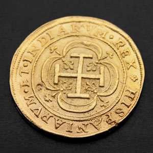  356 01 Spanish 8 Escudos Gold Royal Doubloon Coin Replica 