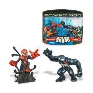   Spider Man Super Hero Squad Figures   Spider Man vs. Venom Toys