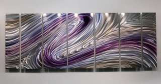   Purple/Silver Painting Metal Wall Art Decor Wild Imagination  