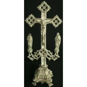   Large Antique French Gothic Standing Crucifix Cross: Everything Else