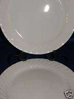White Corelle dinner plates ENHANCEMENTS raised curve  