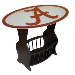 Fan Creations Alabama Crimson Tide Glass End Table: Sports 