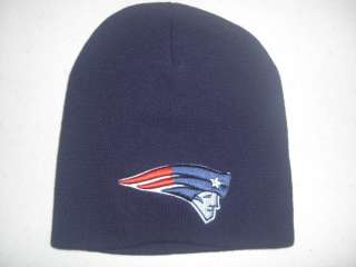 New England Patriots Dark Blue Knit Winter Hat Beanie Style Free US 