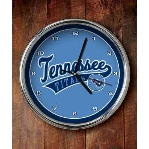   Company NFL TTI 823 Tennessee Titans Chrome Clock: Sports & Outdoors