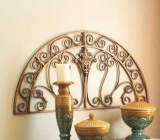 FRENCH TUSCAN SCROLL Indoor Outdoor WALL DECOR GRILLE  