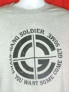 JOHN CENA Gray Chain Gang Soldier WWE T shirt XXL  