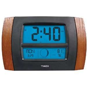  Timex 75324T Atomic Digital Wall Clock, Brown/Gray