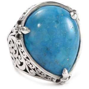  LOIS HILL Turquoise Large Teardrop Ring, Size 7 Jewelry