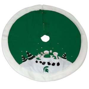   State Spartans NCAA Snowman Holiday Tree Skirt (48) 