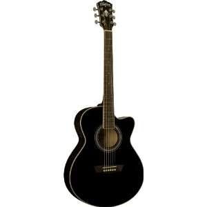  Washburn Black Knight Series WMJ5SCEB Acoustic Electric Guitar 