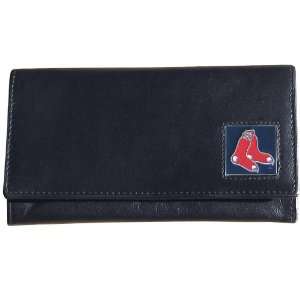  Red Sox Genuine Leather Womens Female Clutch Wallet   MLB Baseball 